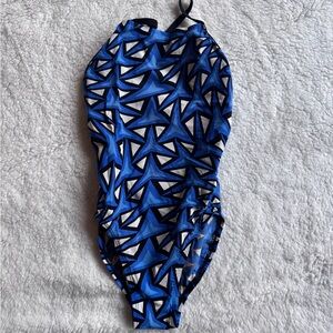 Like new Dolfin Graphlite Mako Cross Back Swimsuit - Blue - Women’s size 26